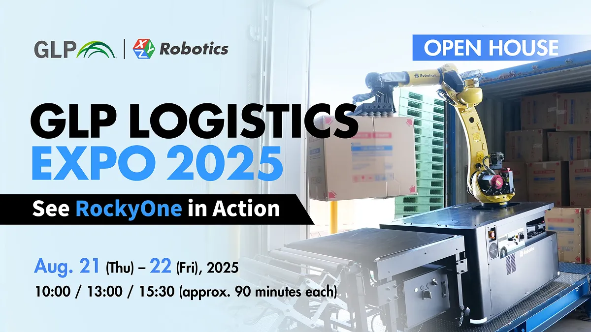 RockyOne Mobile Manipulation Robot live demo at GLP Logistics Expo 2025
