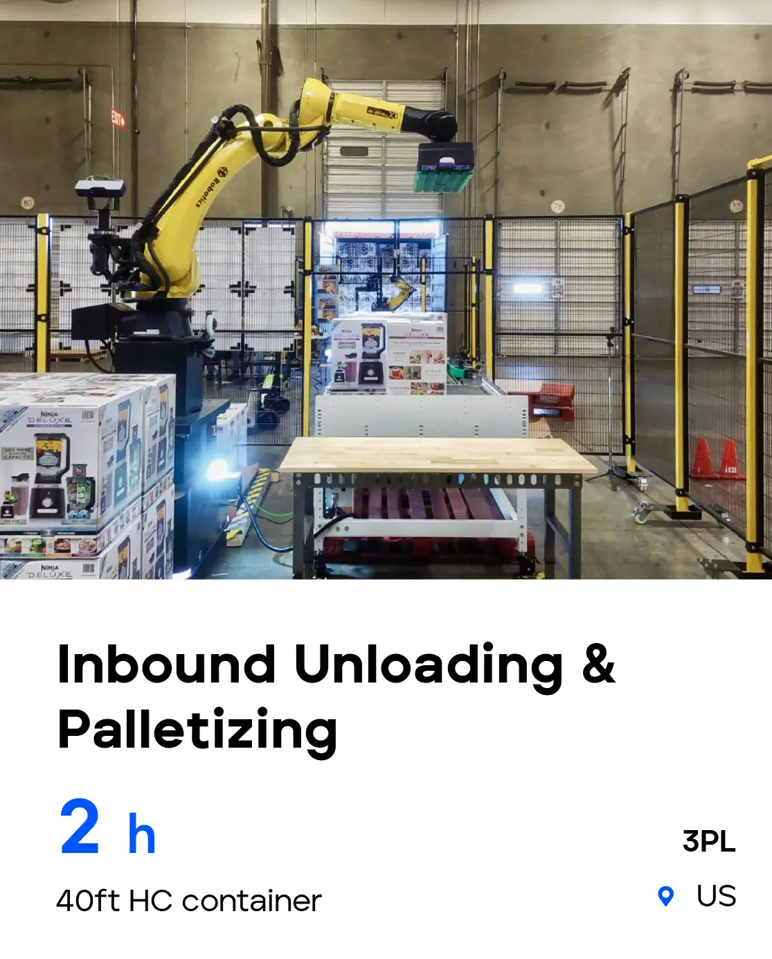 Automated truck unloading and palletizing at a major US 3PL