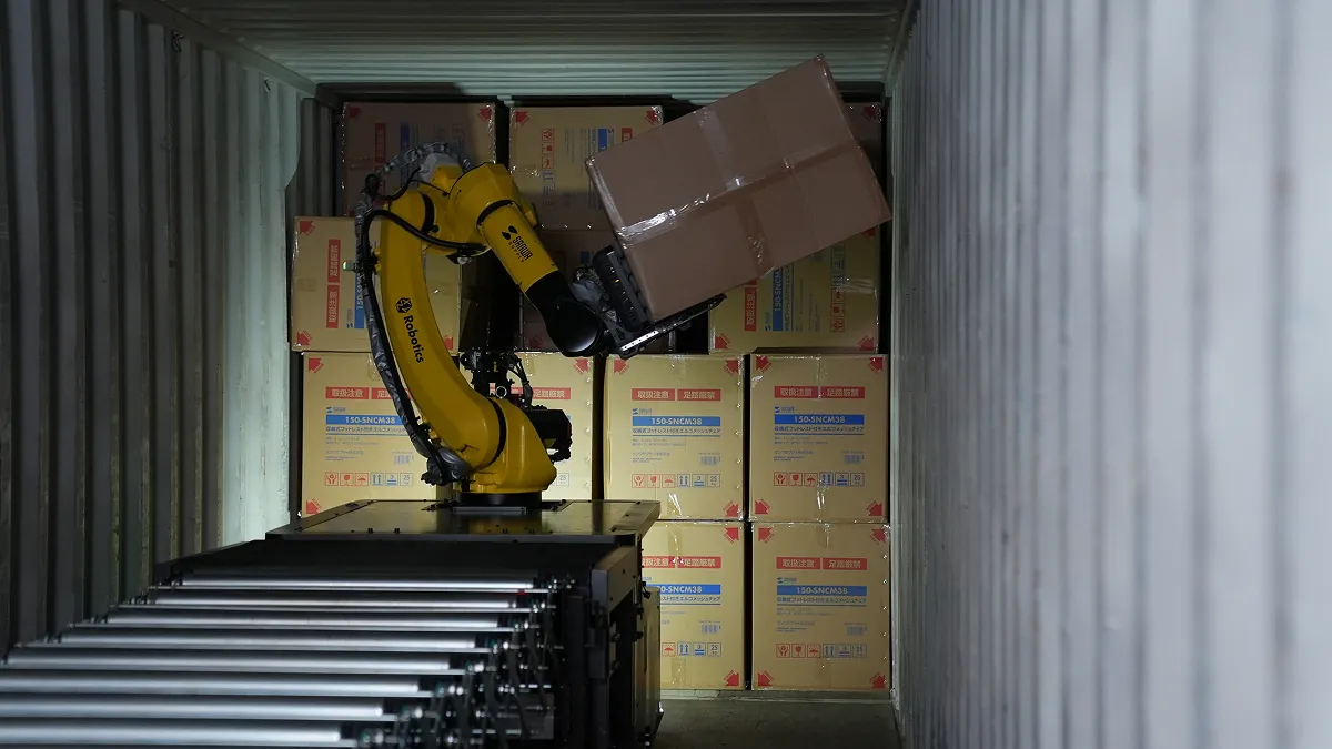 導入事例｜サンワサプライ RockyOneでコンテナ荷降ろしを自動化